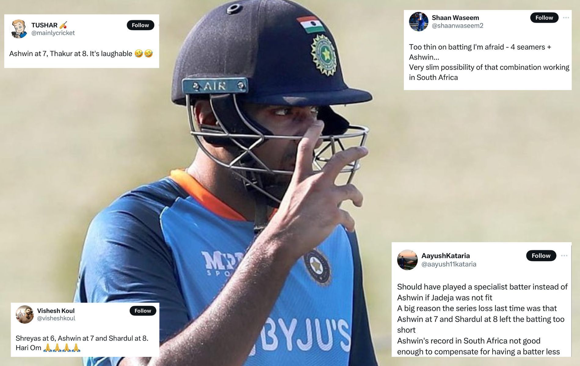 "Should Have Played A Specialist Batter " - Fans React To Ravichandran ...