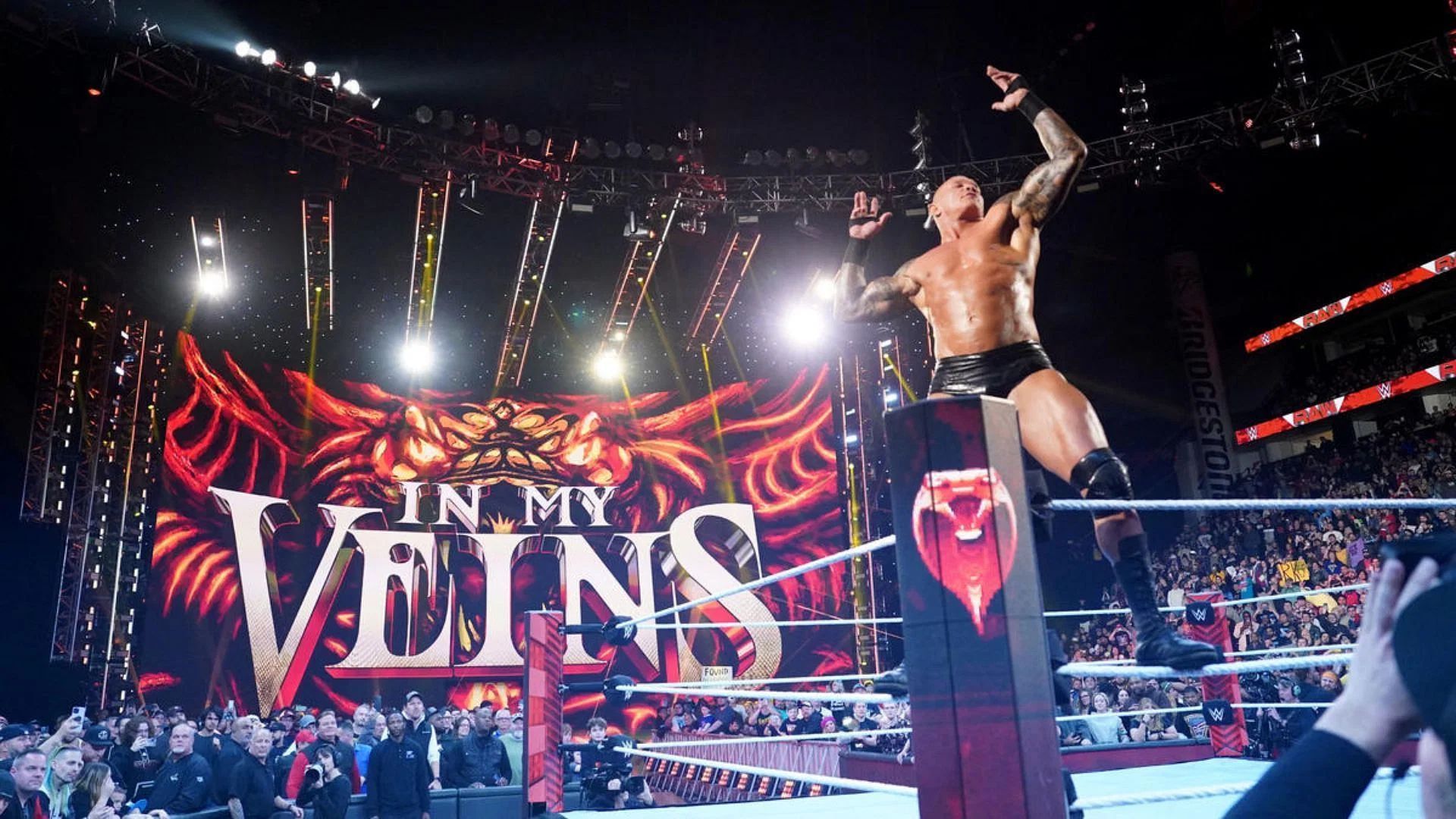 Randy Orton during his entrance. Image Credits: X