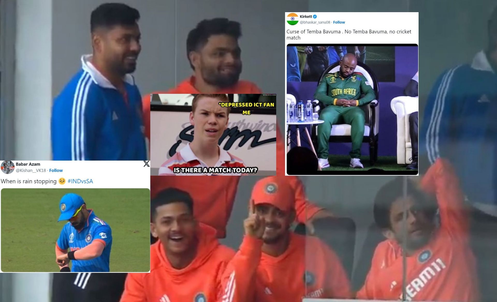 Fans react after India vs South Africa T20I match gets washed out.