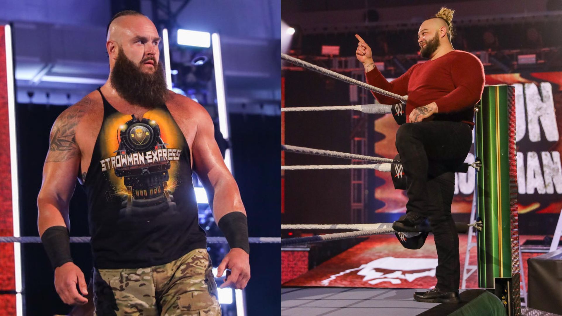 Braun Strowman (left); Bray Wyatt (right)