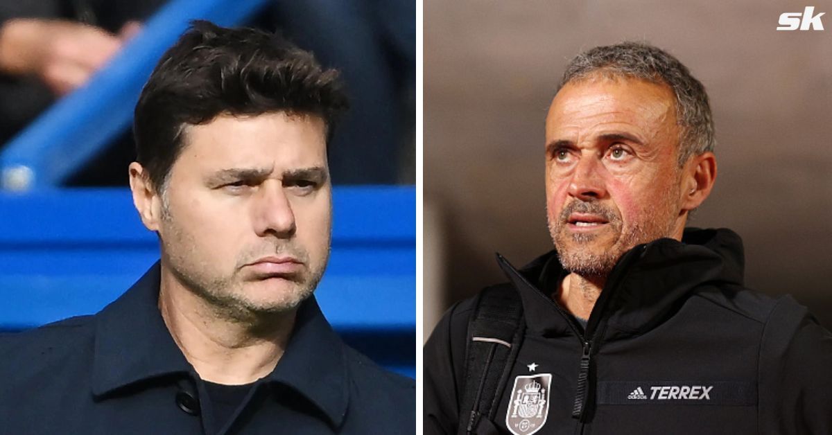 Chelsea boss Mauricio Pochettino (left) and PSG manager Luis Enrique