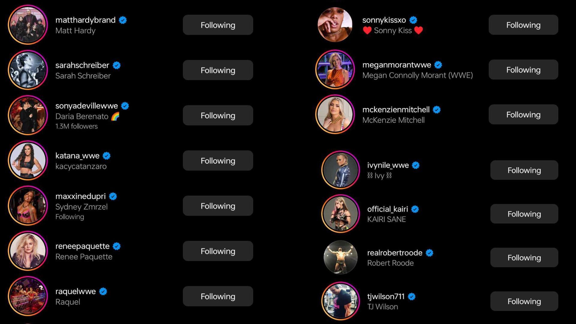 Screenshot of stars&#039; likes on Natalya&#039;s Instagram post.