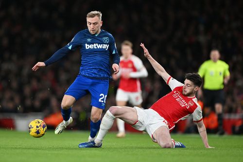 Jarrod Bowen got the better of his former teammate Declan Rice.