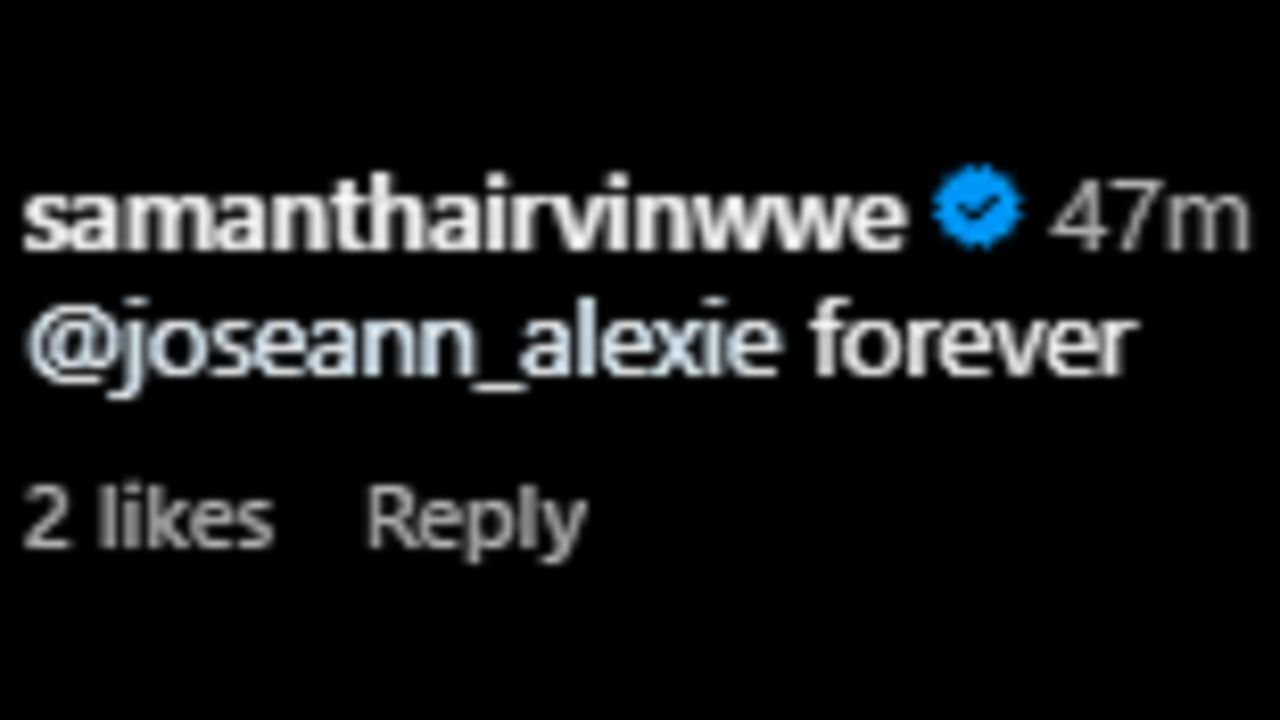 Samantha Irvin&#039;s message to JoJo in the comments