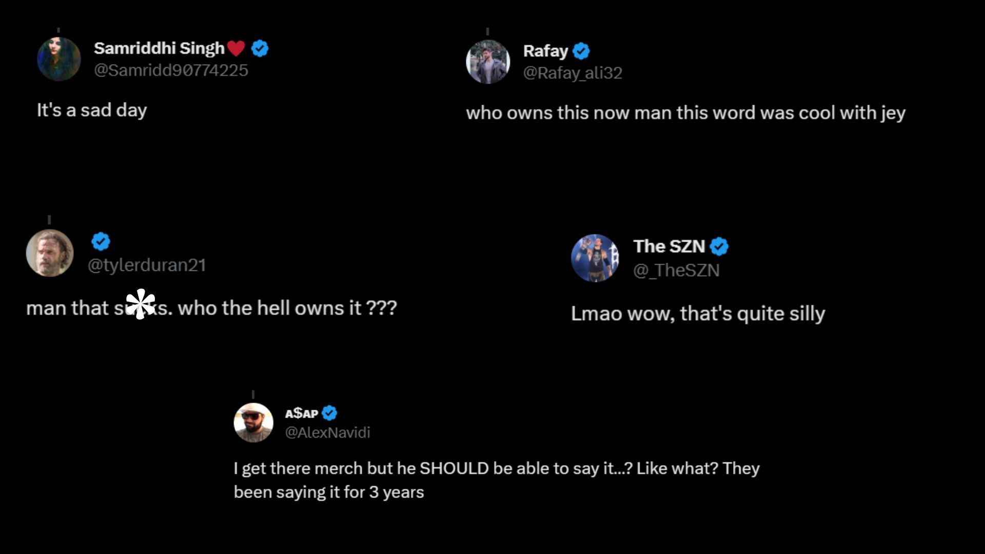 Screenshot of fans&#039; reactions on Twitter