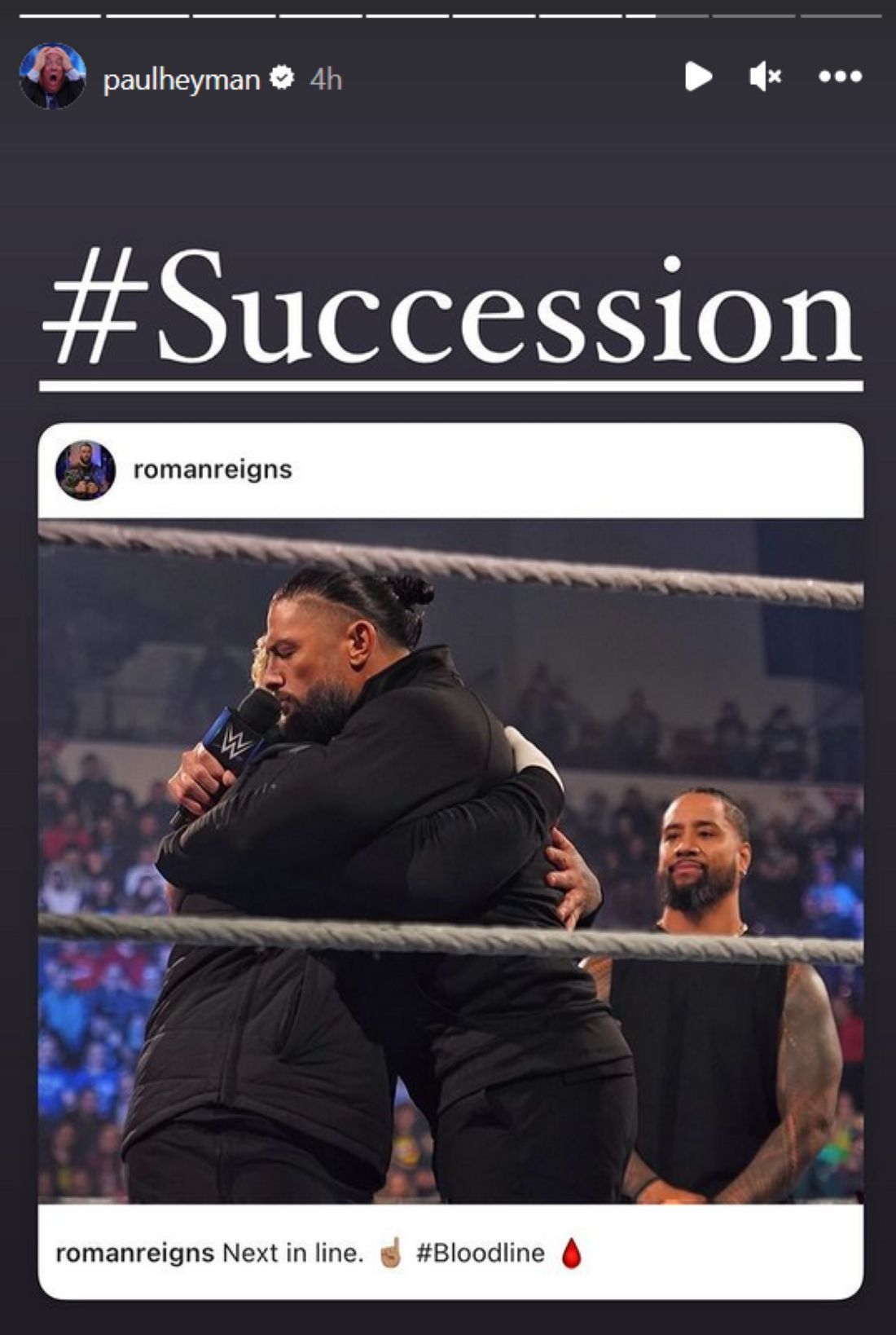 Screenshot from Paul Heyman&#039;s Instagram Stories