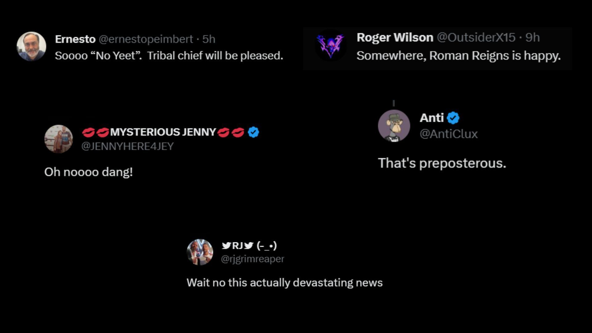 Screenshot of some more fan reactions on Twitter.