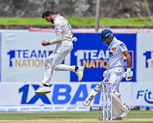 Shaheen Afridi celebrates a wicket. (Credits: Twitter)