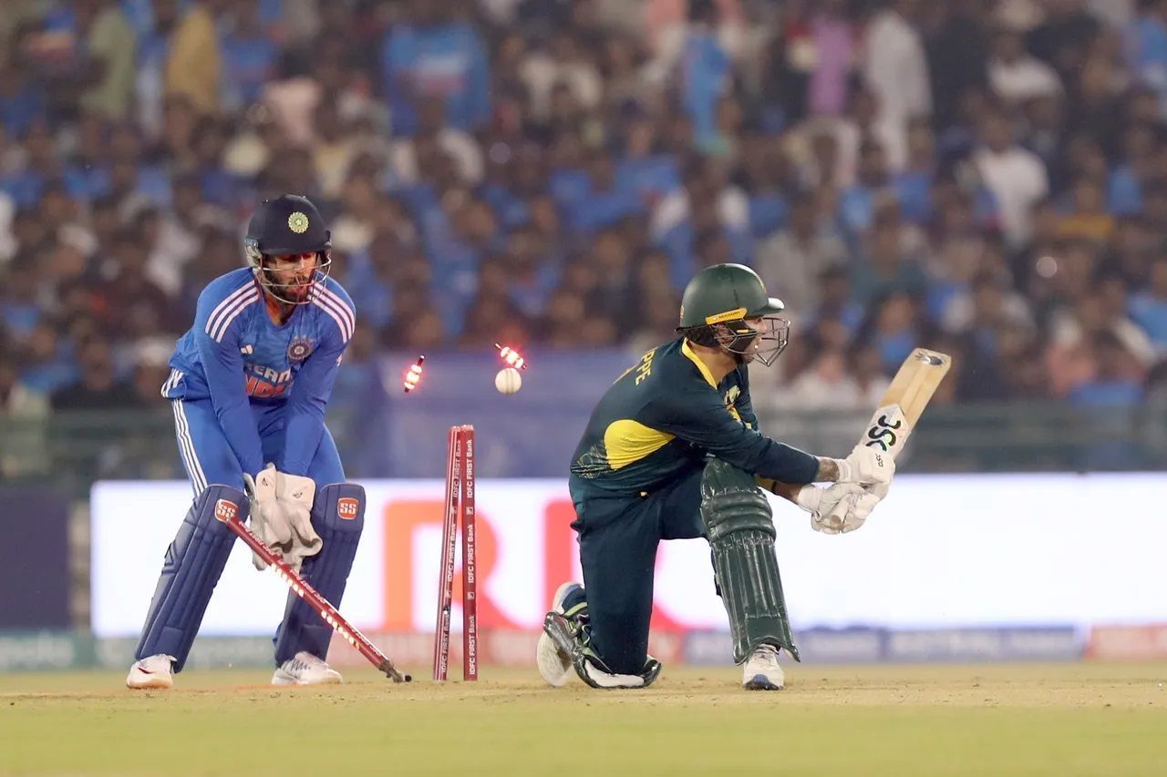 Josh Philippe was bowled by Ravi Bishnoi. (P/C: BCCI)