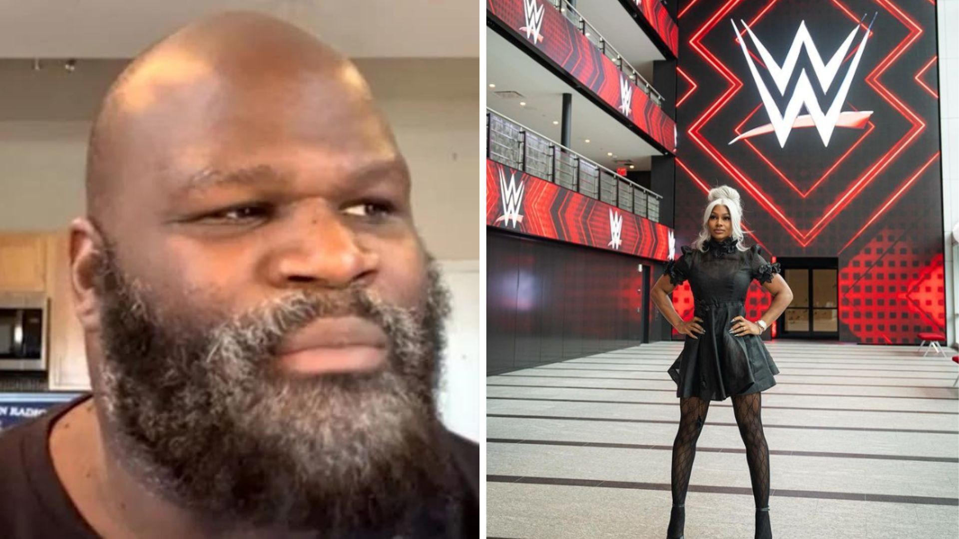 Mark Henry on the left and Jade Cargill on the right