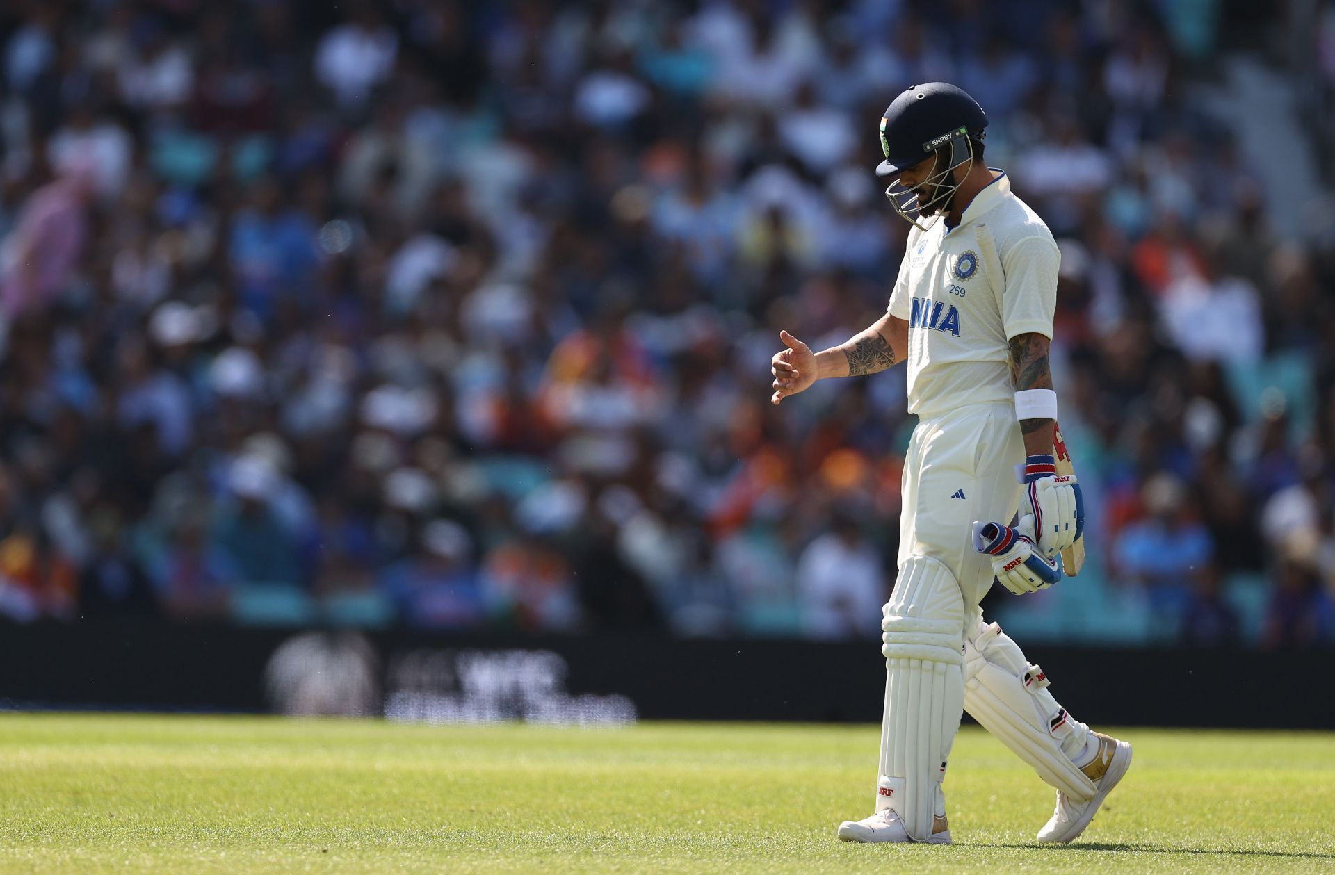 Virat Kohli top-scored in the second innings of the first Test