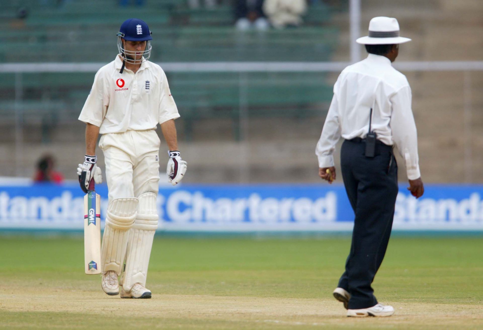 Michael Vaughan after getting out vs India in 2001 [Getty Images]