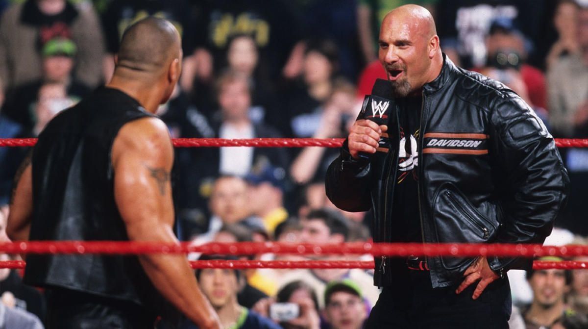 The Rock (left) and Goldberg (right)