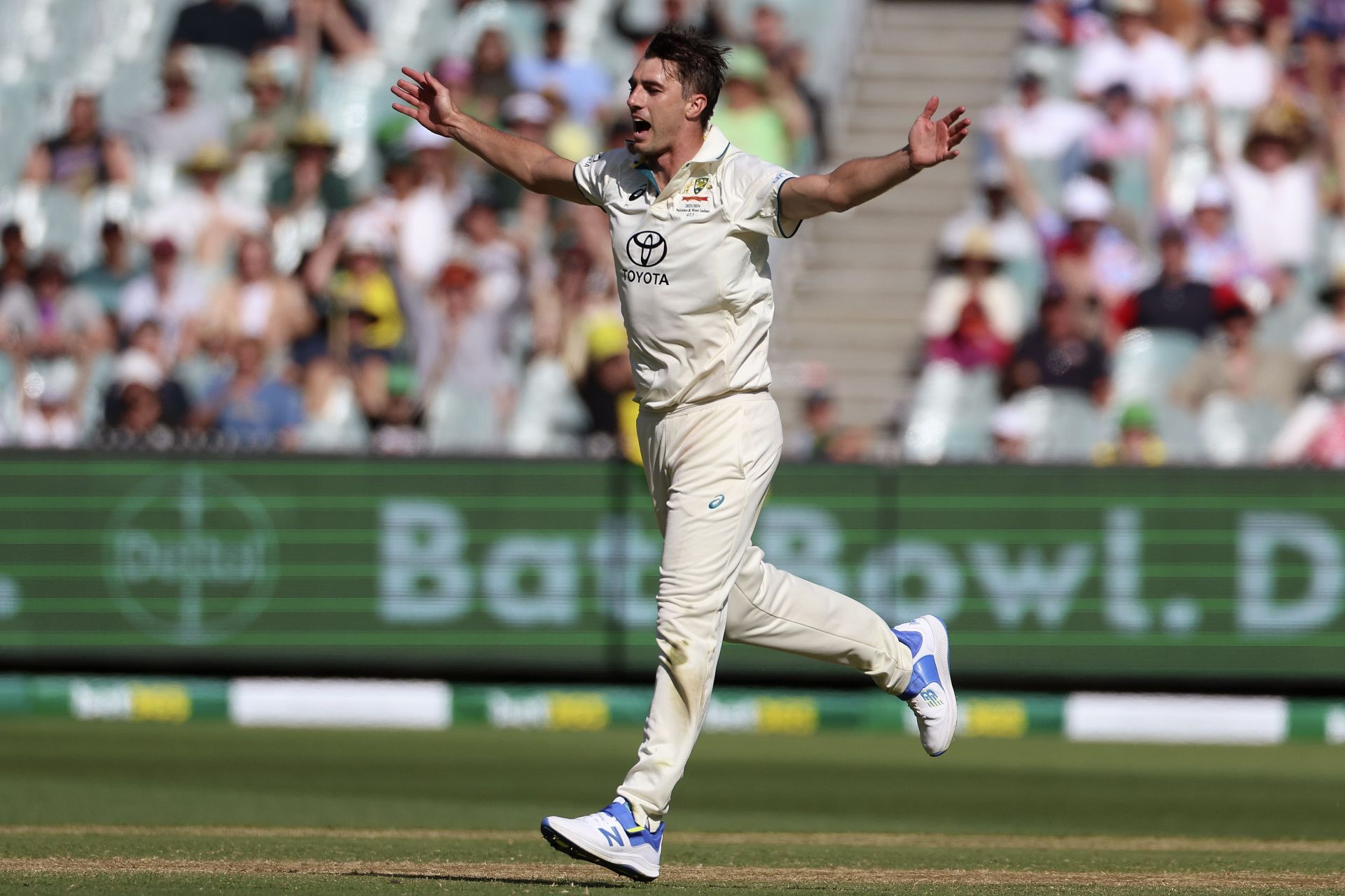 Pat Cummins celebrates a wicket during the Boxing Day Test against Pakistan. (Pic: AP)
