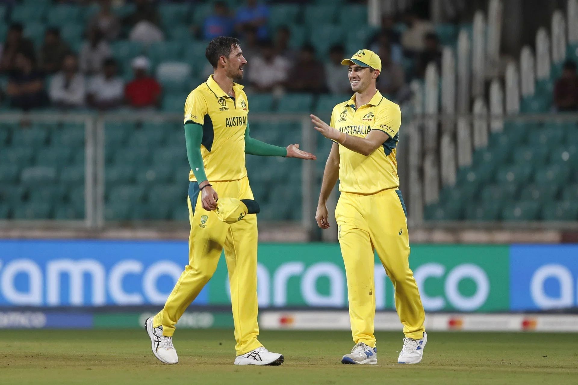 Mitchell Starc (left) and Pat Cummins became the two most expensive buys in IPL auction history.