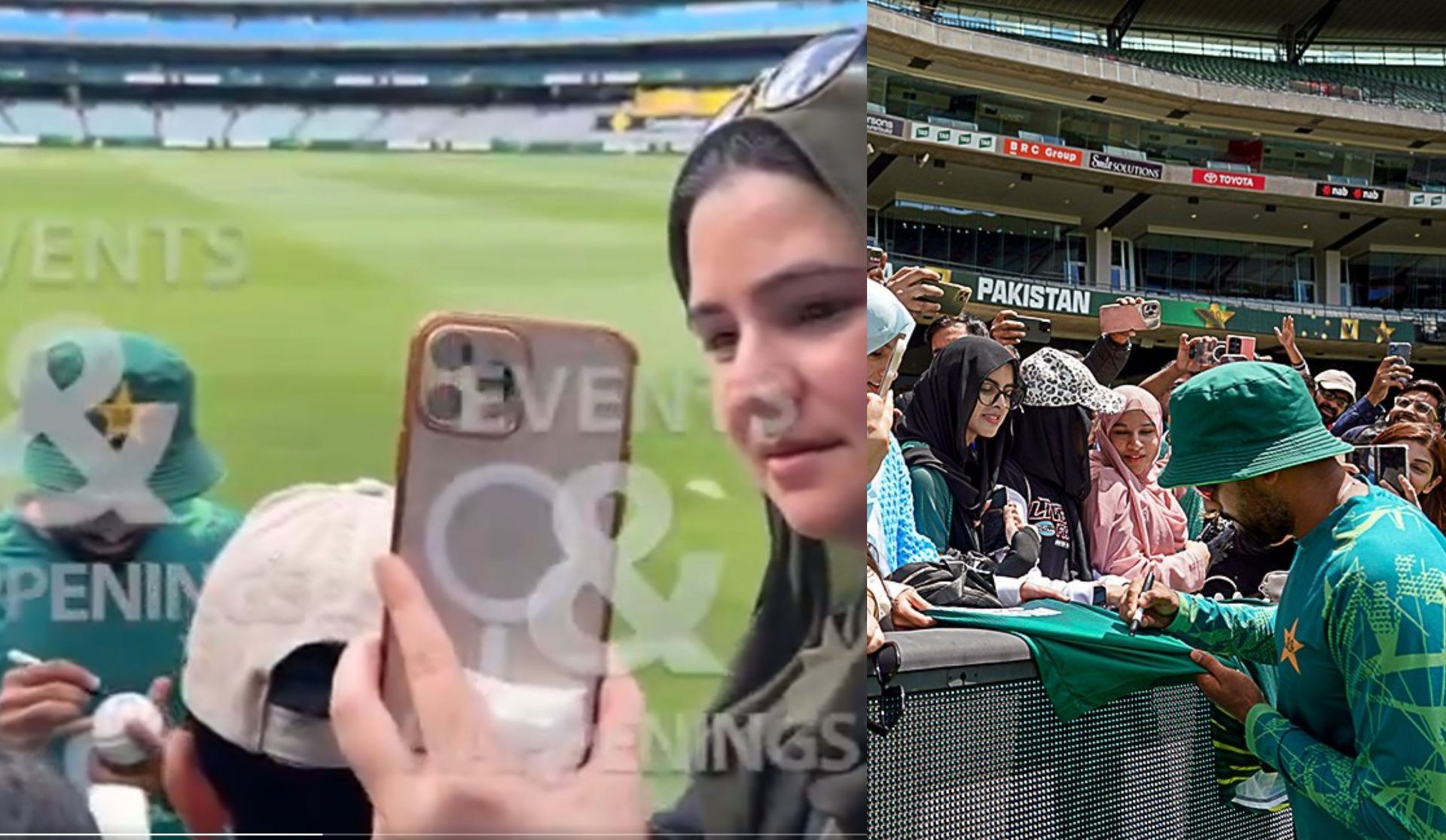 Babar Azam interacting with his fans in Australia. 