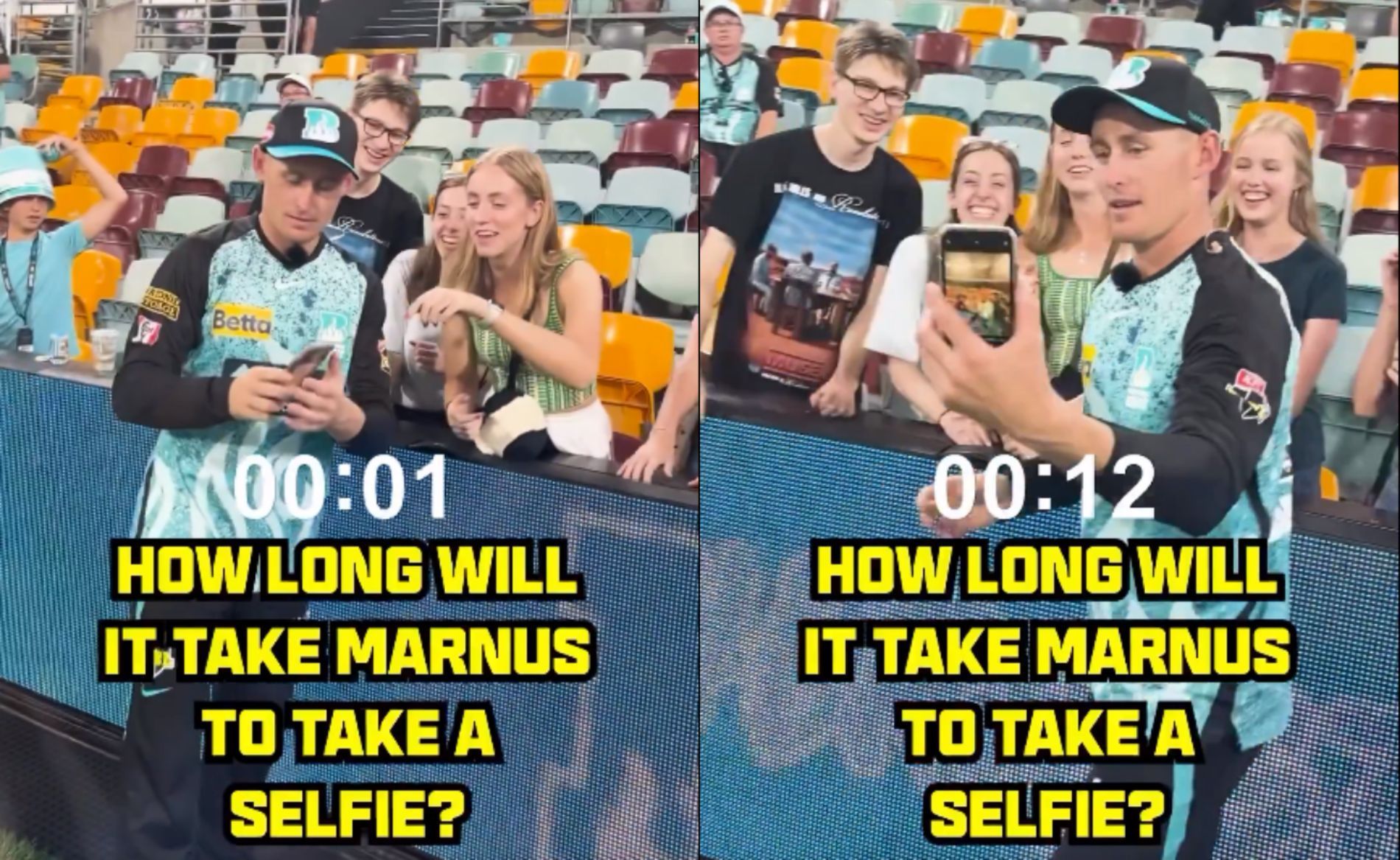 Marnus Labuschagne selfie