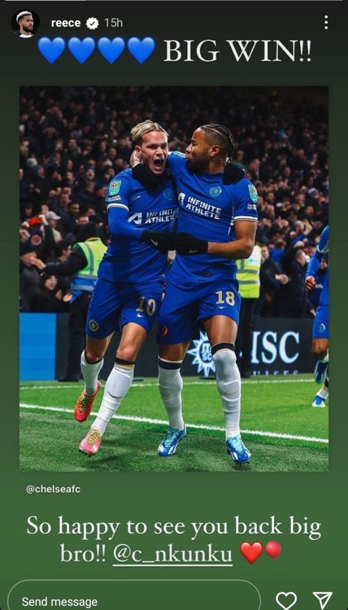 Reece James' Instagram story