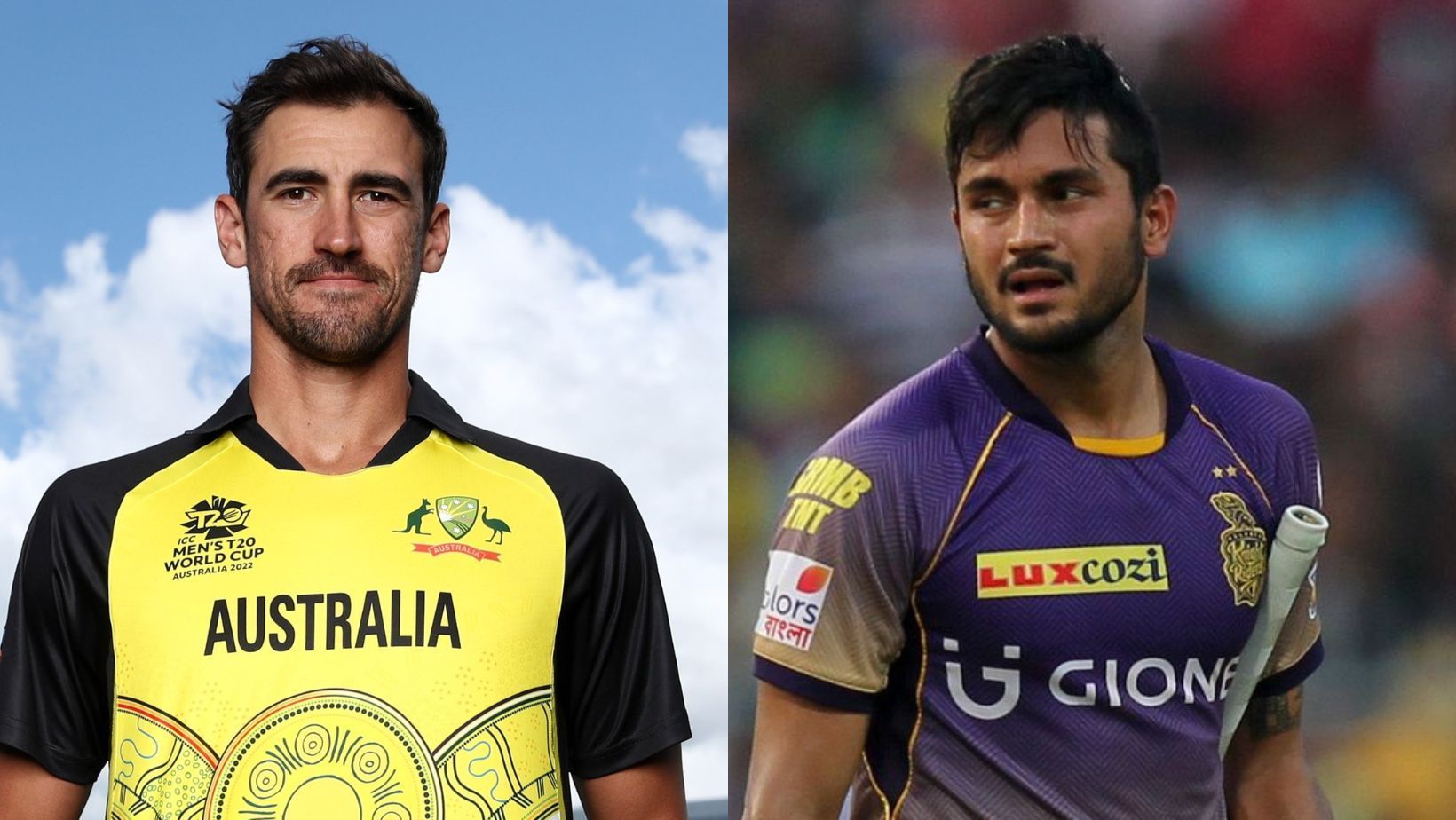 Mitchell Starc (L) and Manish Pandey will play for KKR in IPL 2024.