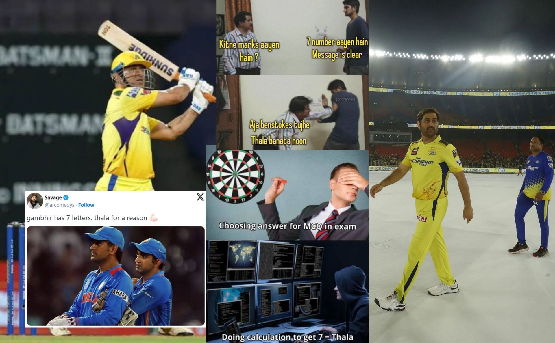 Top memes on the viral social media trend about MS Dhoni. 