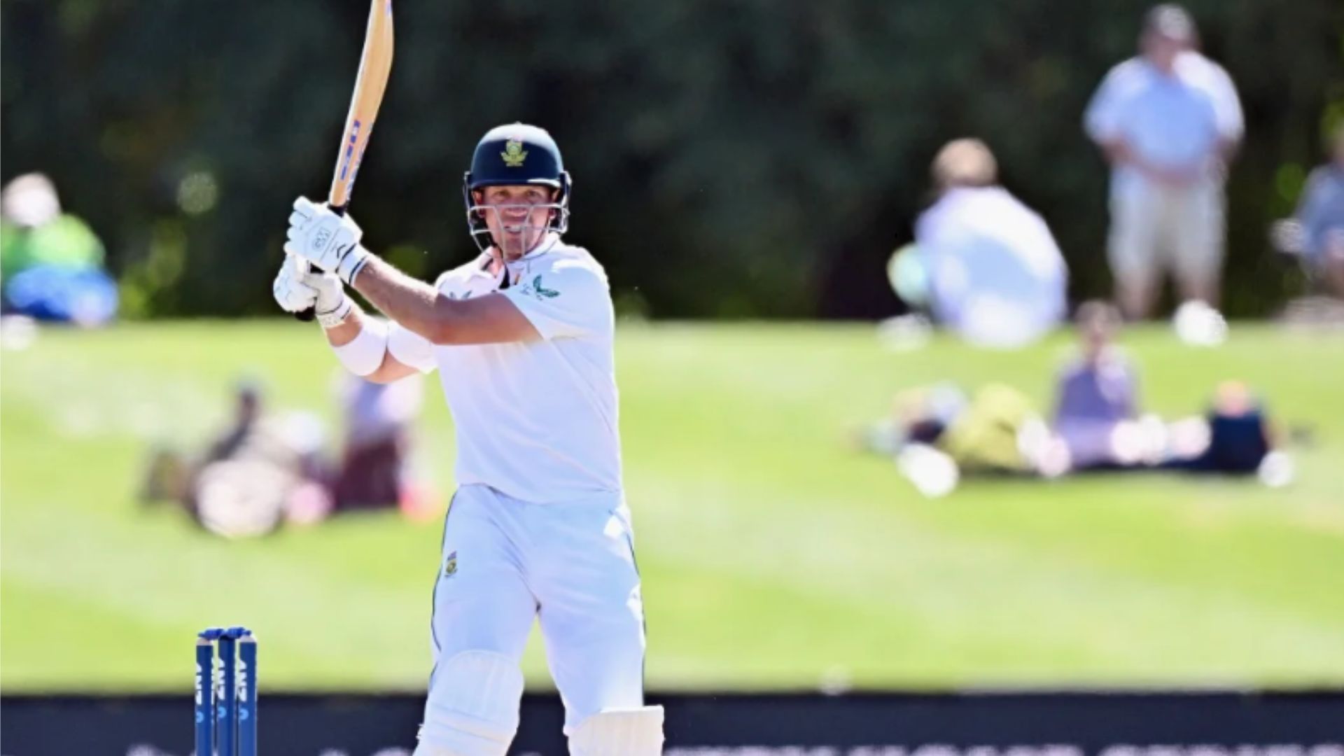 Sarel Erwee en route to his maiden Test century against New Zealand. (Pic: Getty)
