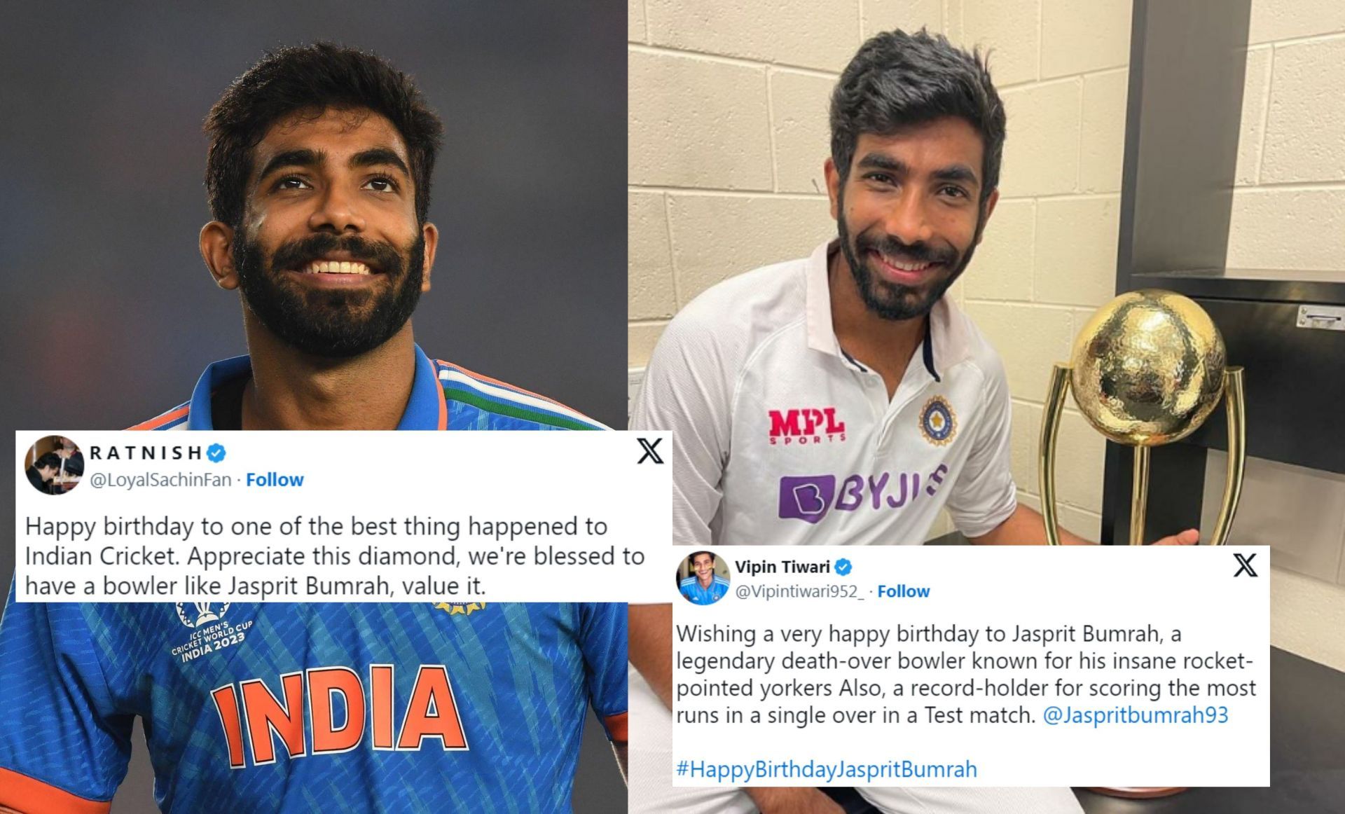 Jasprit Bumrah received special wishes as he turned 30 today.