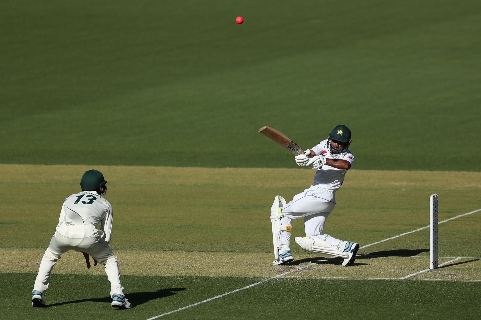 Asad Shafiq in action for Pakistan.