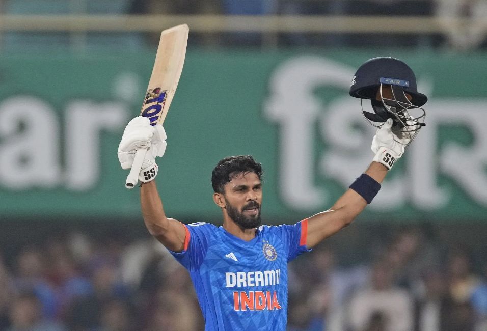 Ruturaj Gaikwad after his 100 vs Australia [Getty Images]