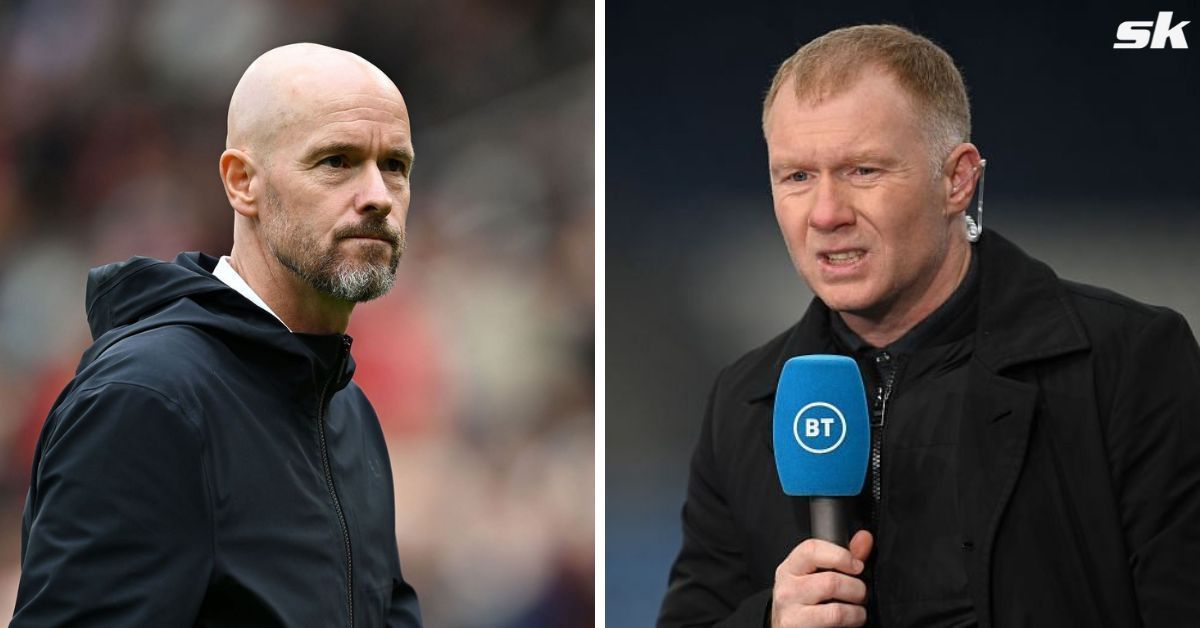 [L-to-R] Erik ten Hag and Paul Scholes.