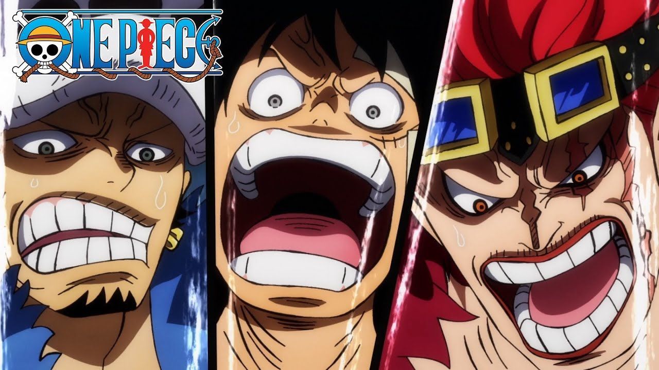 Law, Luffy, and Kidd (Image via Toei Animation).