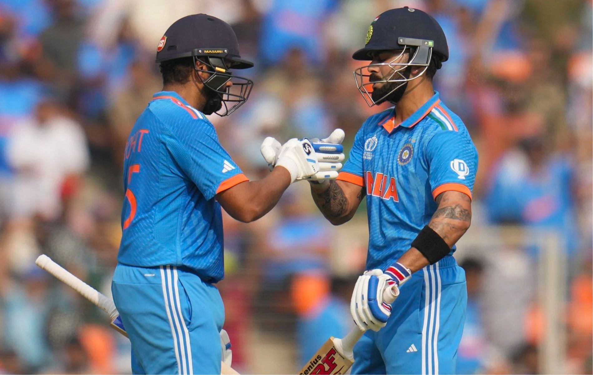 Rohit Sharma (L) and Virat Kohli (R). (Pic AP)