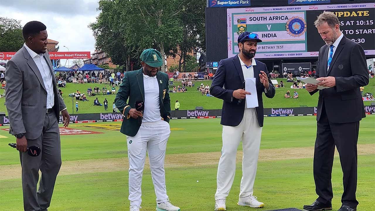 Rohit Sharma (R) lost the toss. (Credits: Twitter)