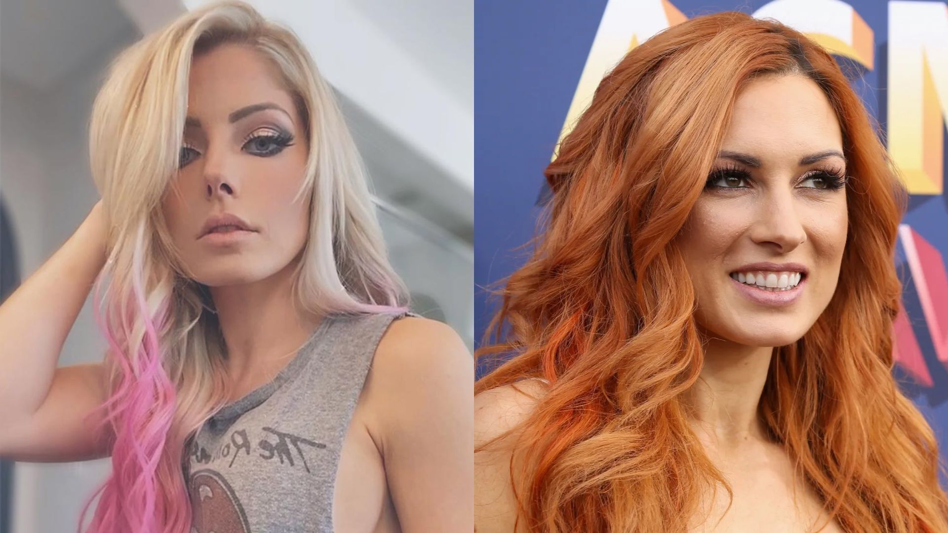 Alexa Bliss (left) and Becky Lynch (right)