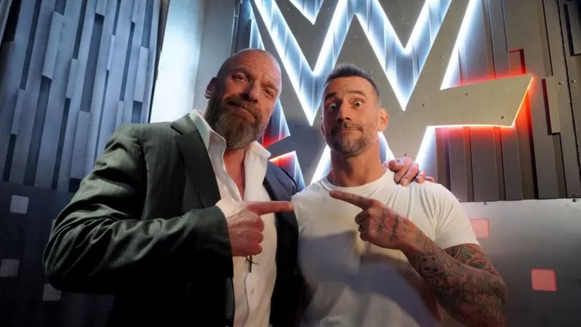 Triple H and CM Punk after the latter