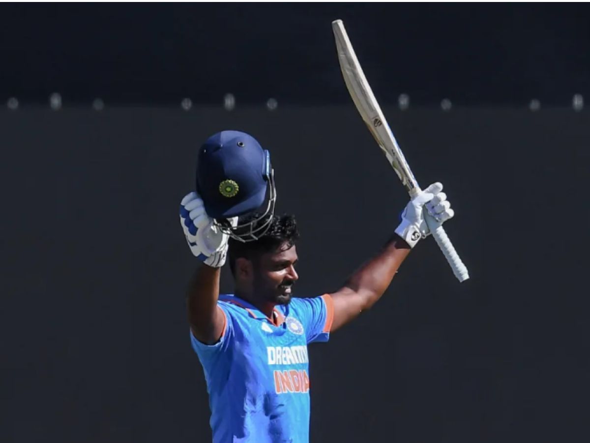 Sanju Samson scored his maiden ODI century against South Africa in the 3rd ODI. (Pic: Getty)