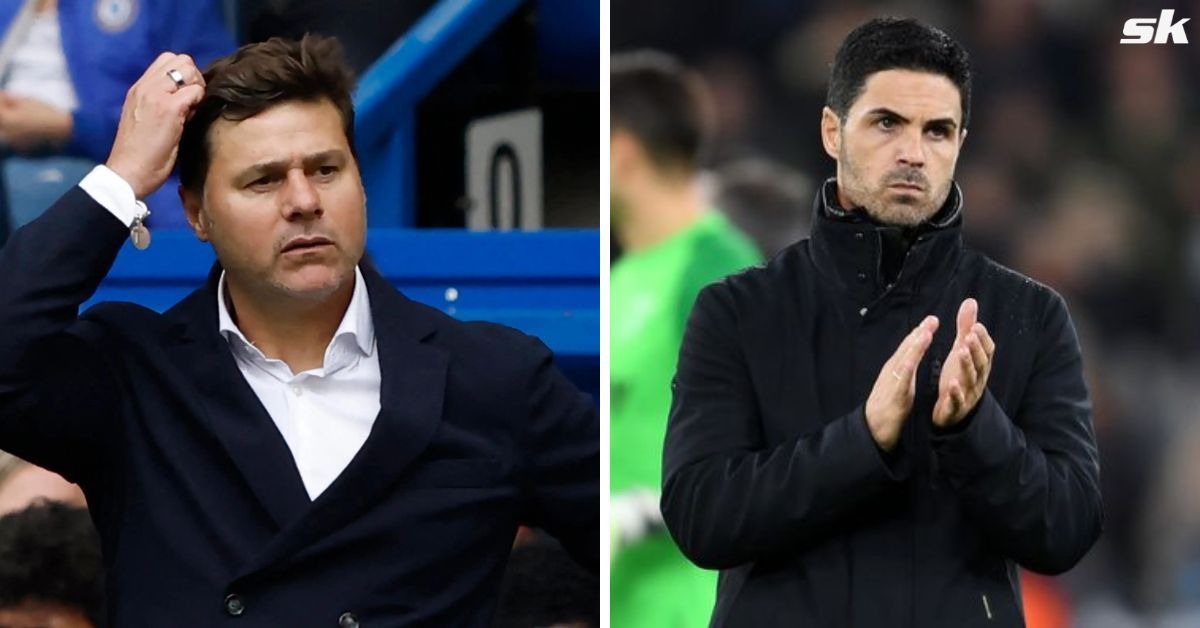 Chelsea boss Mauricio Pochettino (left) and Arsenal manager Mikel Arteta