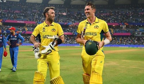 Glenn Maxwell and Pat Cummins. (Credits: Twitter)