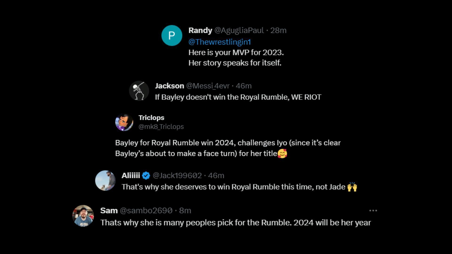 Fans are rallying for Bayley to win the Royal Rumble in 2024