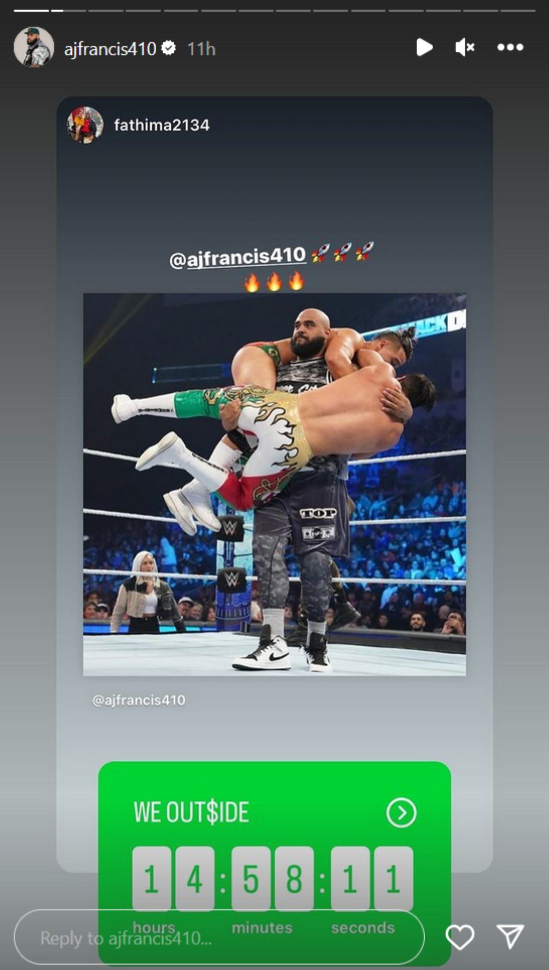 Screenshot of Top Dolla&#039;s post on Instagram Stories