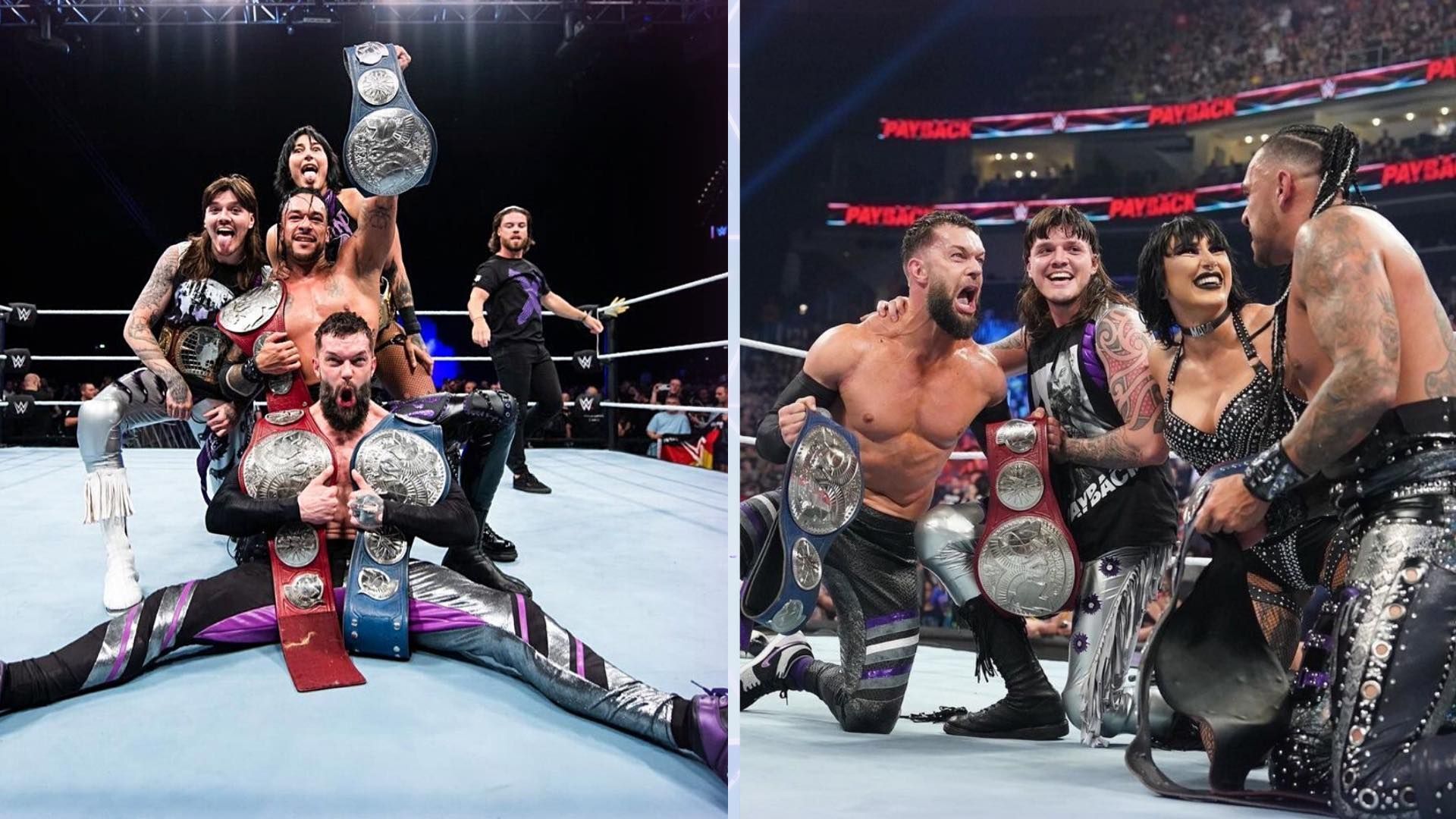 The Judgment Day with the tag team titles