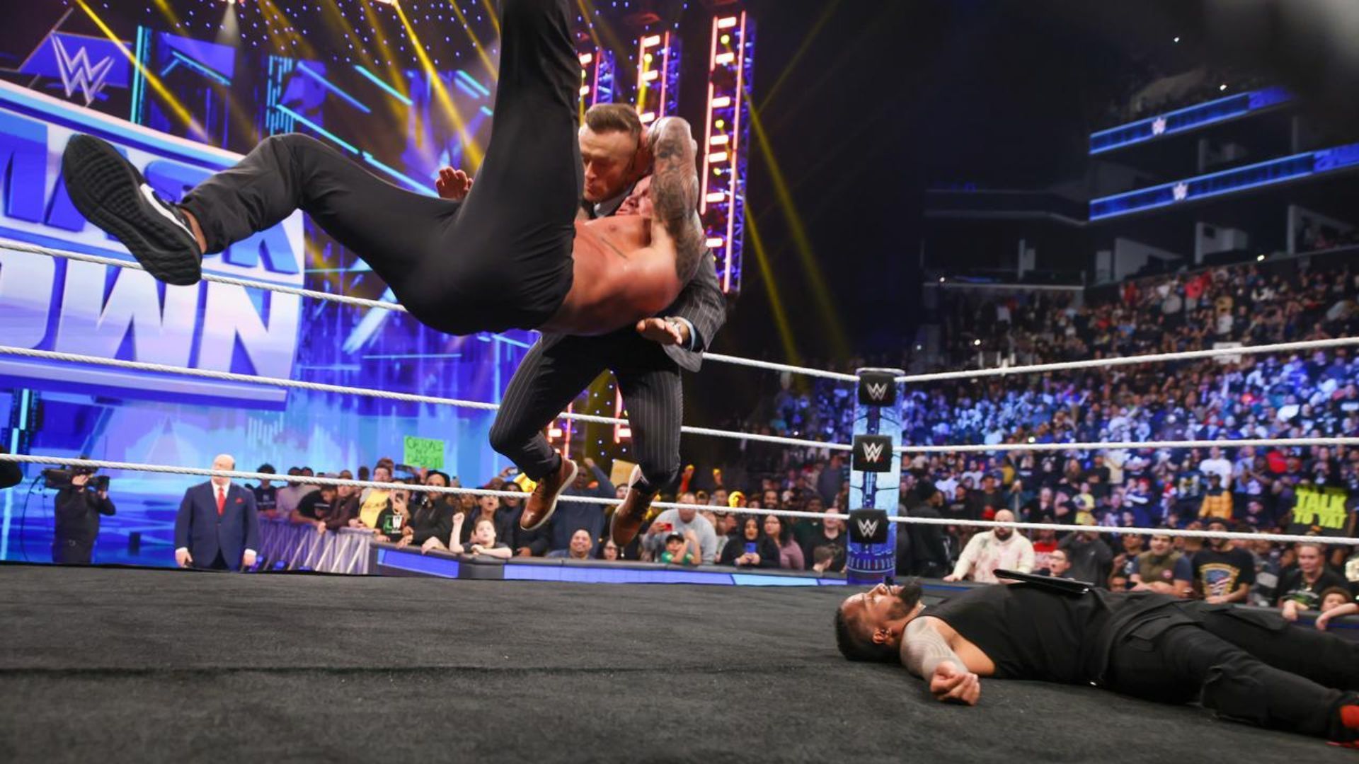 Nick was on the receiving end of a devastating RKO