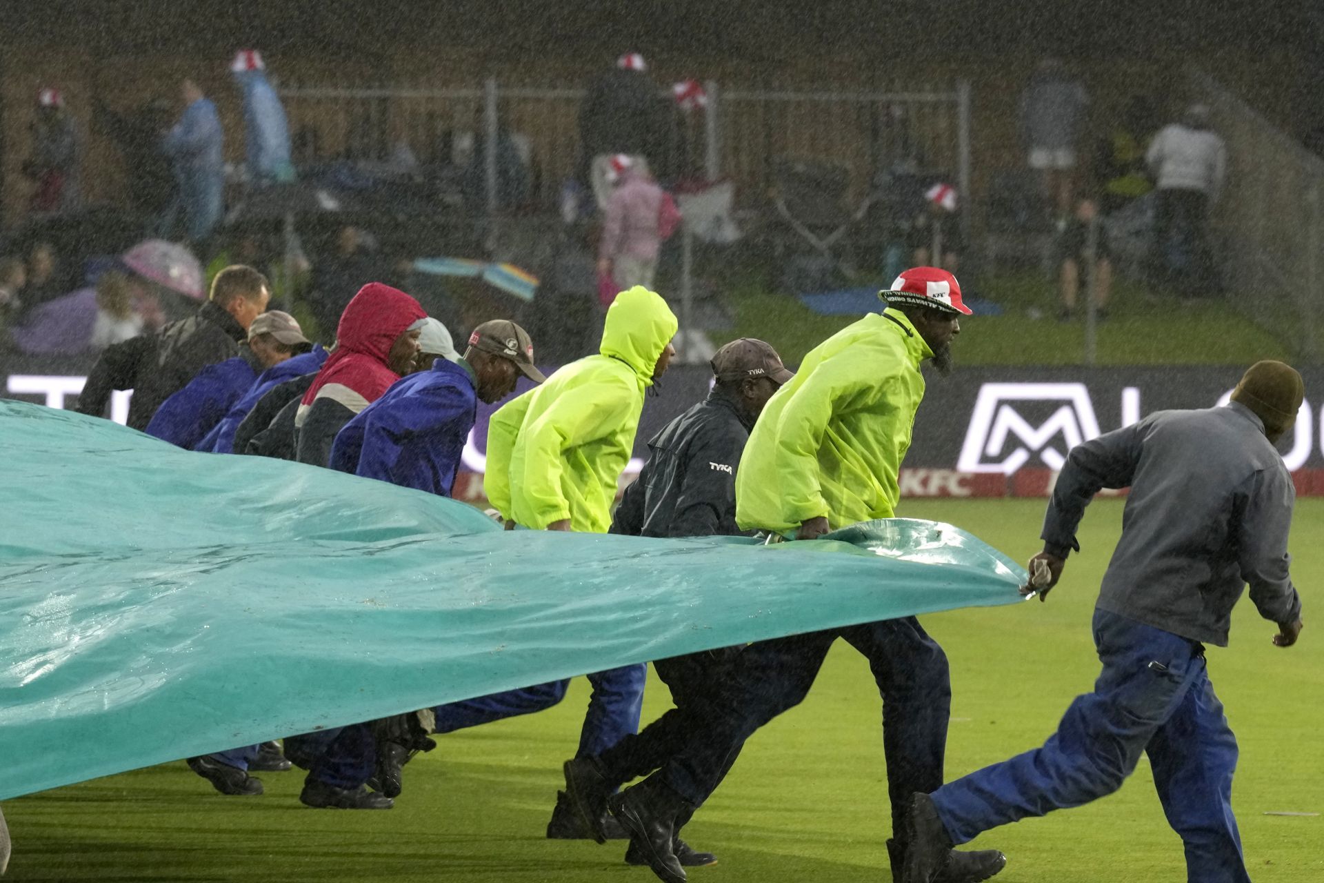 Rain hampered the Men in Blue’s chances in Gqeberha. (Pic: AP)