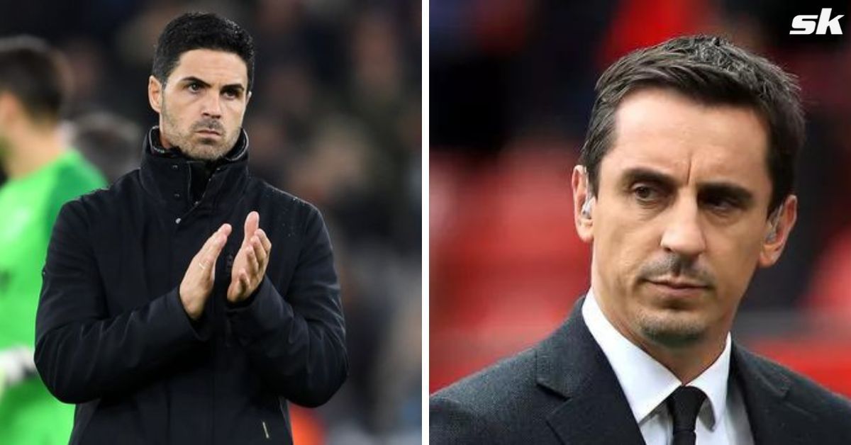 Gary Neville makes social media post as Arsenal lose to West Ham.