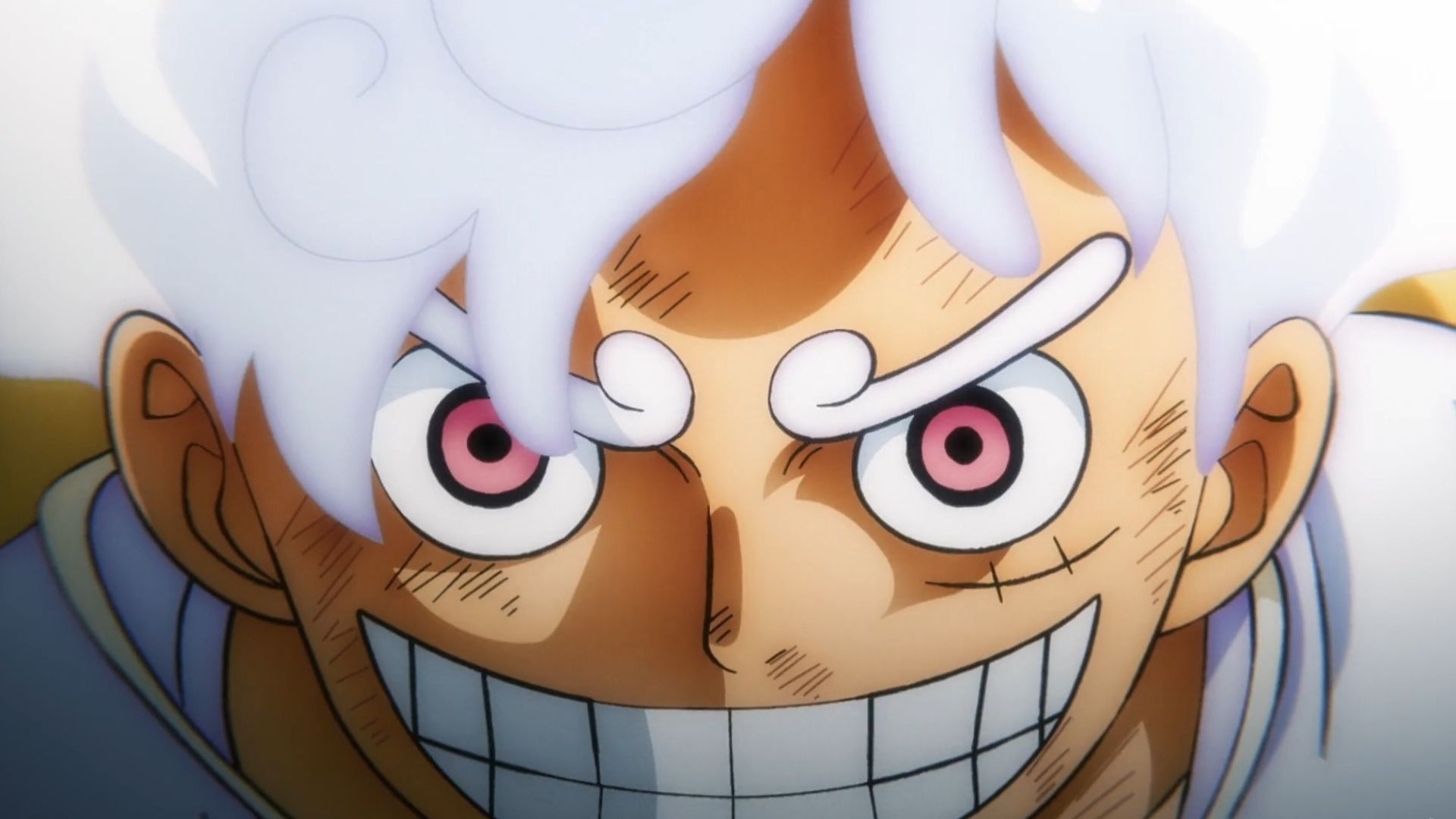 Luffy as sun god Nika seen in One Piece anime (Image via Toei Animation)