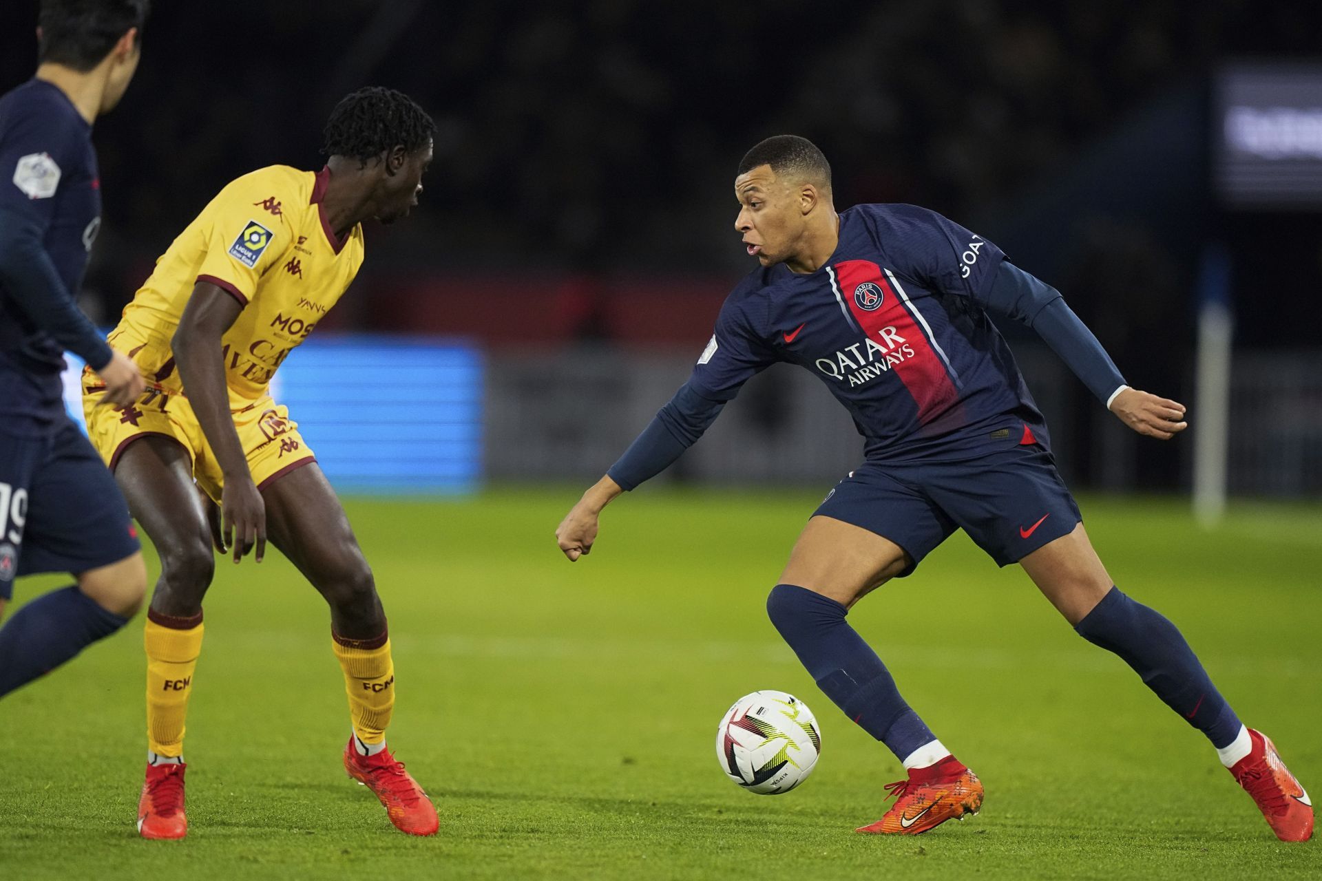 Kylian Mbappe (right) remains a priority target at the Santiago Bernabeu.