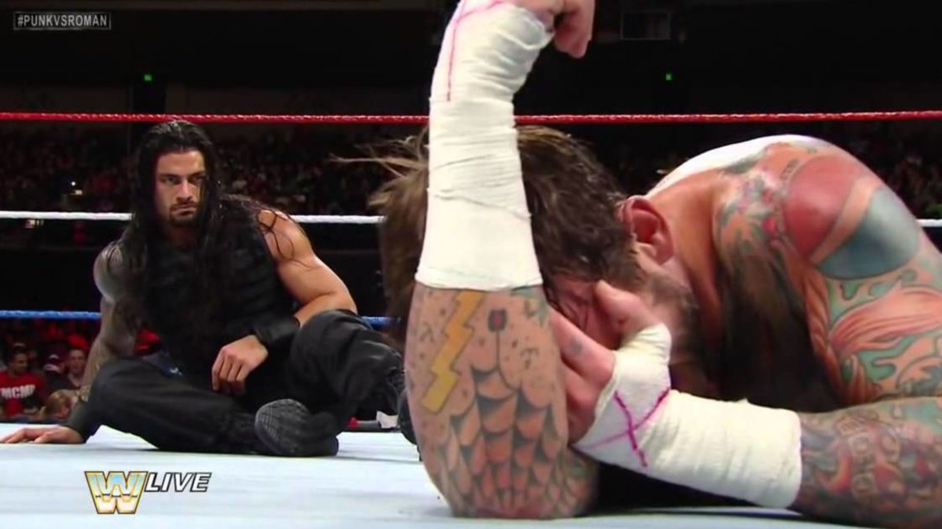 CM Punk vs. Roman Reigns a decade ago in WWE