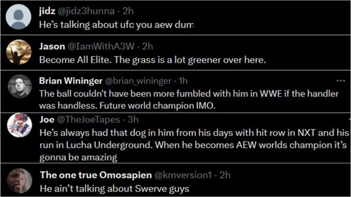 Check out some responses to Bronson's tweet