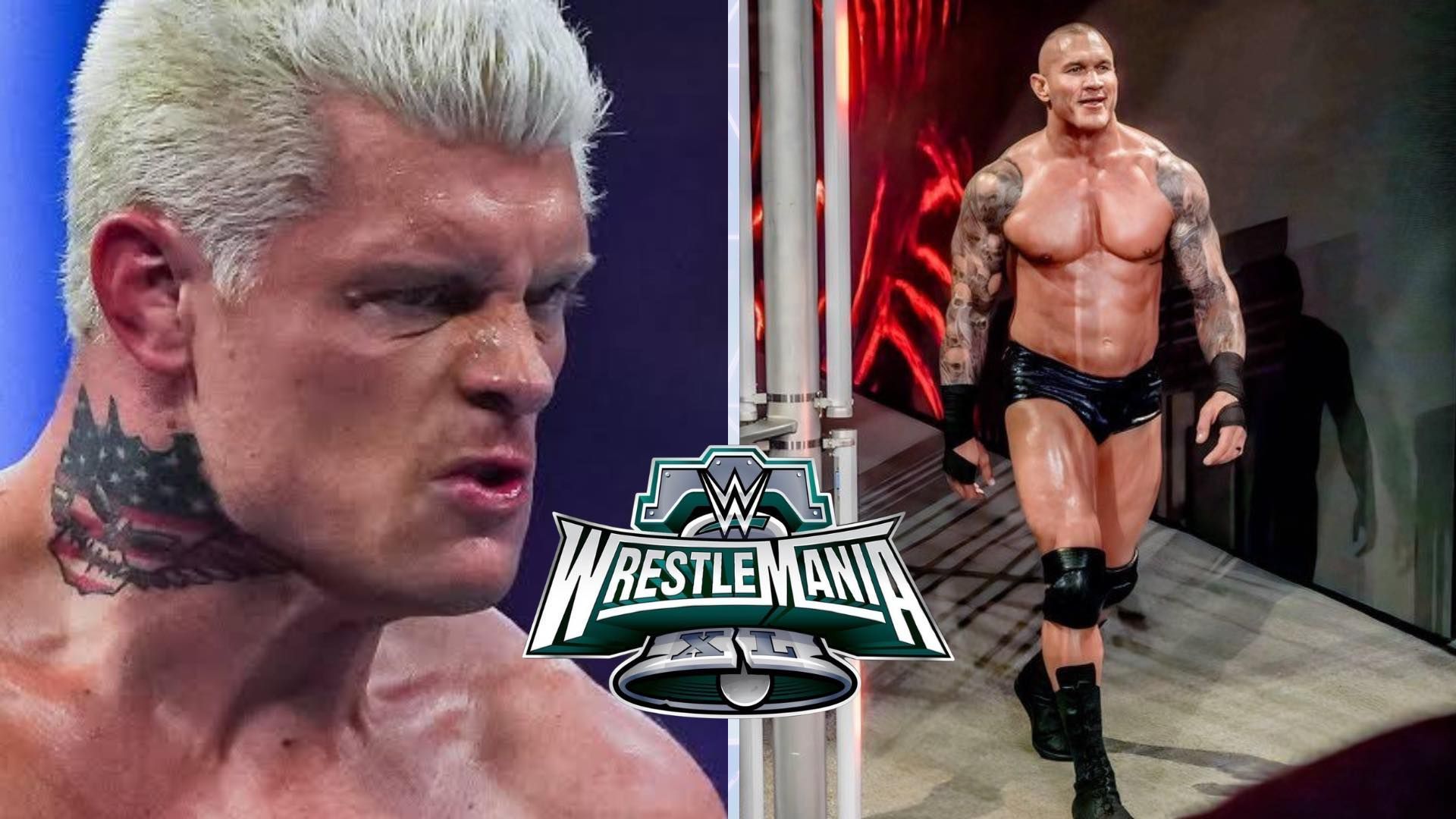 Cody Rhodes (left); Randy Orton (right)