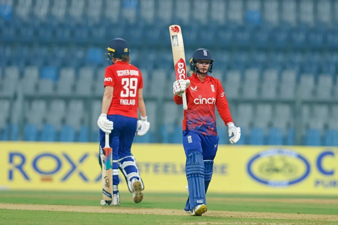 Danni Wyatt and Nat Sciver-Brunt added 138 runs for the third wicket. [P/C: BCCI]