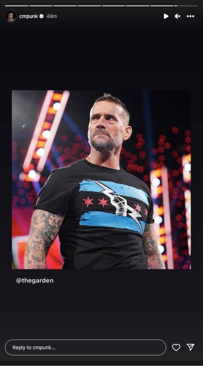 Screengrab of CM Punk&#039;s Instagram stories